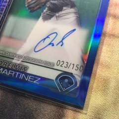 Topps 2025 Chrome Rookie Autographs Orelvis Martinez RC Auto Blue /150 RA-OM