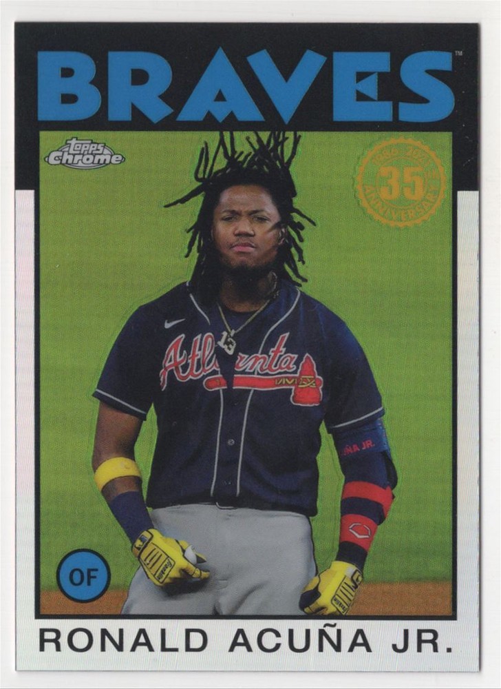 2021 Topps Chrome 1986 Baseball Ronald Acuña Jr. Atlanta Braves #86BC-3
