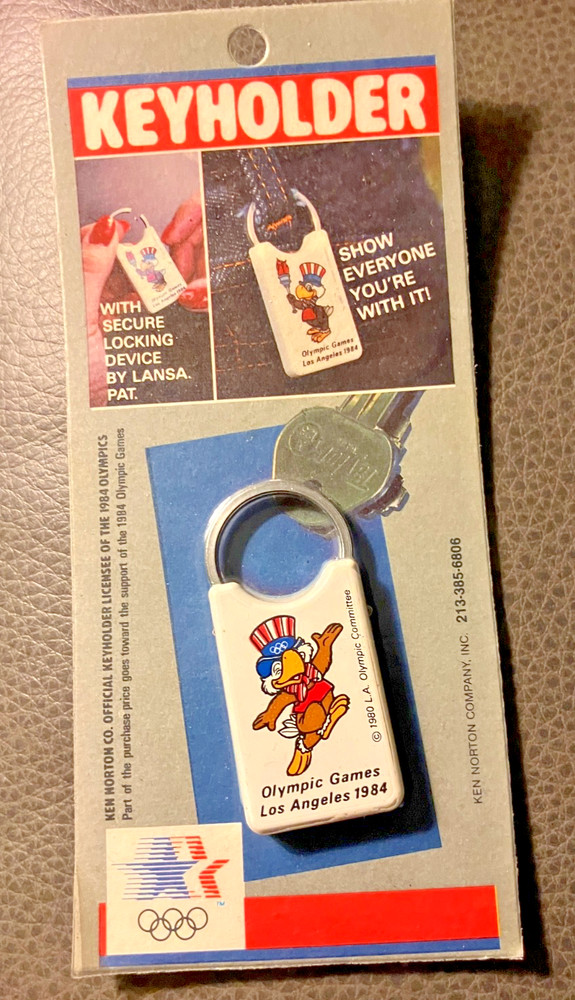 Vintage Olympic Games Los Angeles 1984 Keychain Holder BRAND NEW RARE