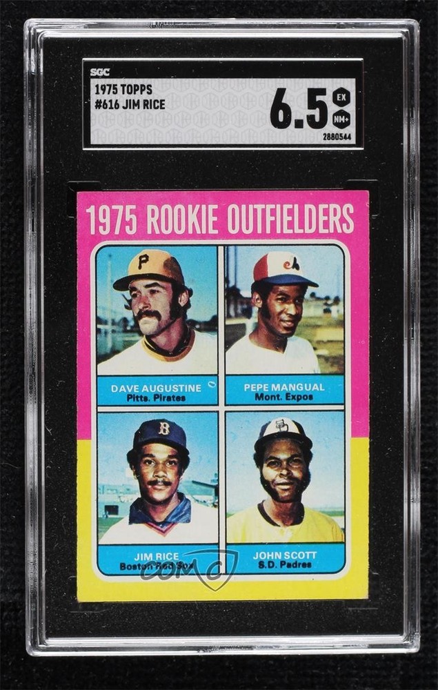 1975 Topps Outfielders Dave Augustine Pepe Mangual Jim Rice Rookie RC HOF 1n8q