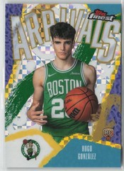 2025-26 Topps Finest Hugo González #A-28 Arrivals X-fractor Rookie Celtics