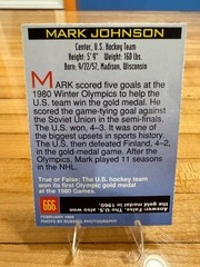 Mark Johnson 1998 Sports Illustrated for Kids Olympic Legend #666 USA Hockey