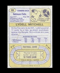 1974 Topps Football #69 LYDELL MITCHELL – BALTIMORE COLTS