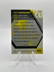 2009 Topps UFC Round 1 #VD12 Nate Marquardt Victorious Debut Gold #/88