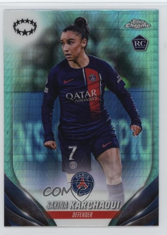 2023 Topps Chrome UEFA Women&rsquo;s Champions League Sakina Karchaoui Rookie RC kf4