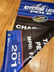 3ft x 5ft Nascar Keystone Light Beer Pole Winner Banner Peters 2010 Darlington