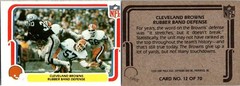 1980 Fleer CLEVELAND BROWNS #12 VG