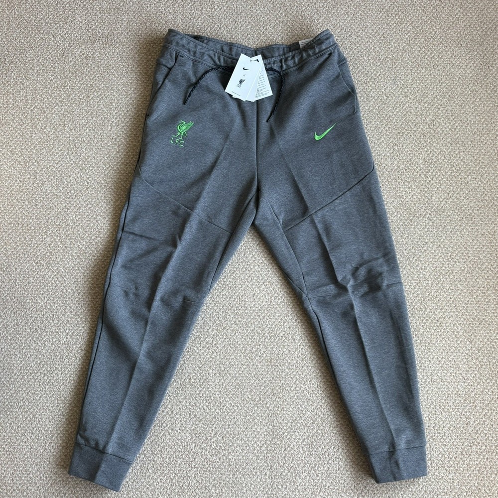 Nike Liverpool FC Tech Fleece Jog Pants Grey Embroidered Knit Joggers DV4834-071