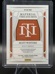 2025 National Treasures – Material Treasures Matt Wieters #MT-MW /99 (MEM)