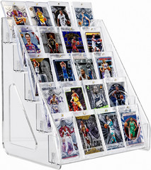 Trading Card Display Stand, 5 Tier Vertical Holder for Baseball Basketball Sport