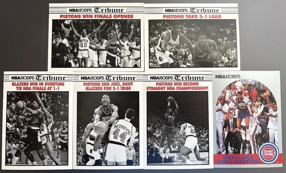 1990-91 NBA Hoops Detroit Pistons World Champions #337-#342