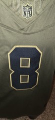 Greenbay Packers #8 Jacobs Stitched Football Jersey Salute To Service LARGE