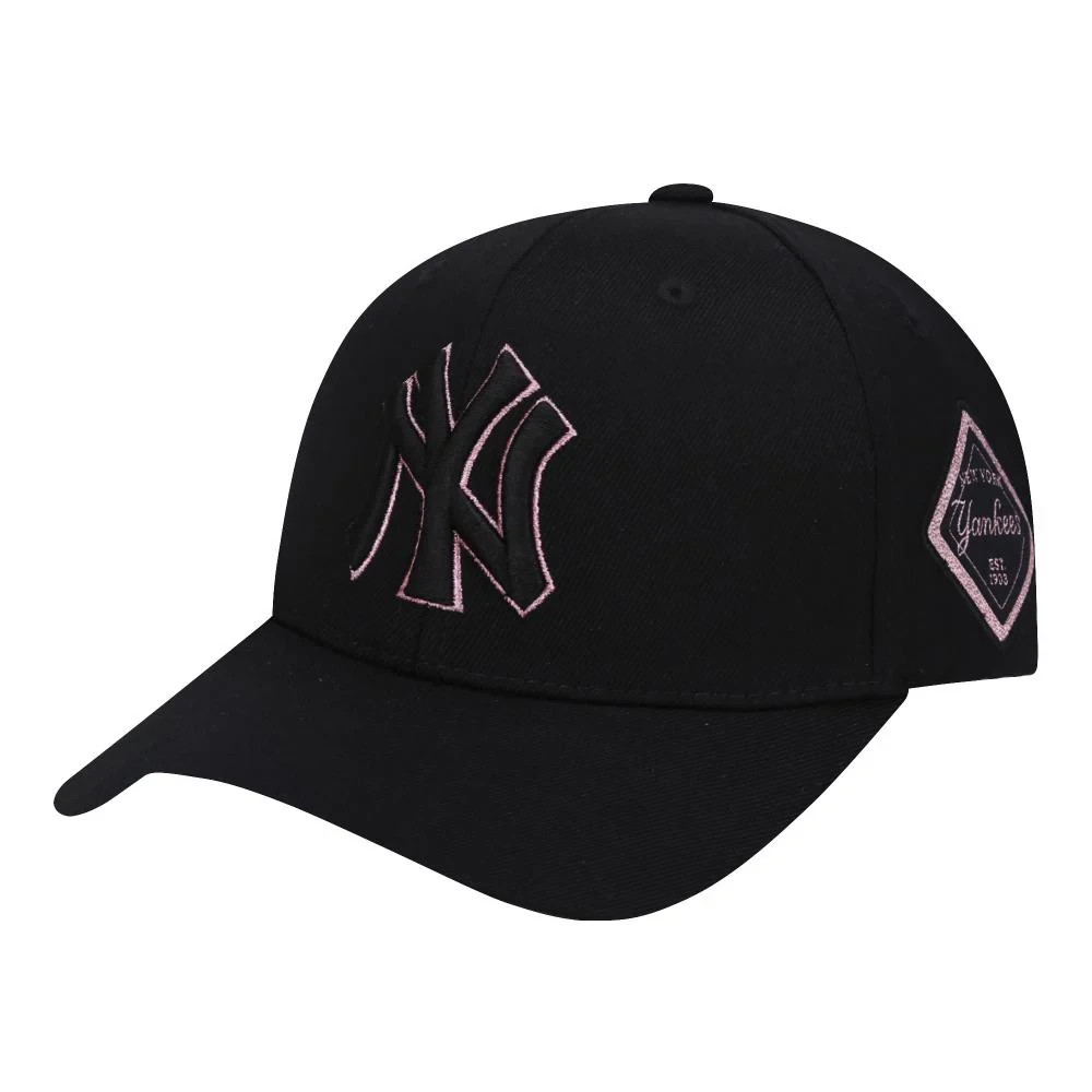 MLB Diamond Structured Ball Cap NY Yankees Black/Pink, Adjustable