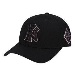 MLB Diamond Structured Ball Cap NY Yankees Black/Pink, Adjustable