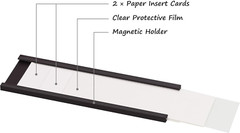 Magnetic Label Holders 2 » X 4 » 70 Pack with Paper Inserts and Clear Plastic…