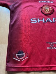 Original Man United 1996-1998 Home Shirt, Size LB chest 76-81cm height 156cm