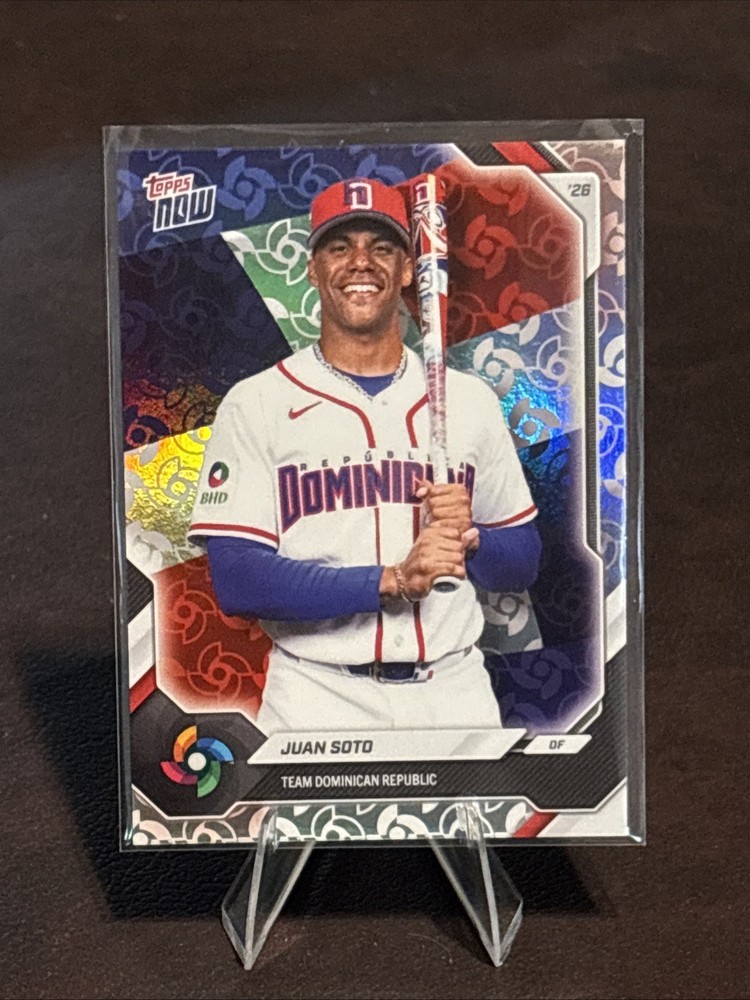 2026 Topps Now Team Dominican Republic – Juan Soto WBC Logo Foil Parallel DR01