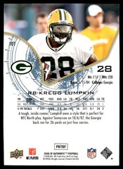 2008 SP Authentic Kregg Lumpkin Rookie 0773/1399 Green Bay Packers #101 R111