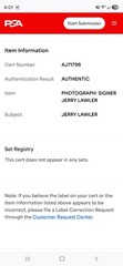 Jerry The King Lawler 8×10 Autograph W/ PSA Certification with Inscription