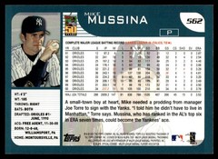 2001 Topps #562 Mike Mussina
