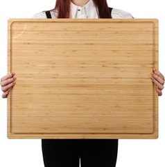 Extra Large 100% Organic Bamboo Cutting 24L x 18W, Flat Board