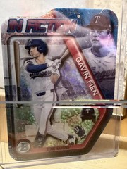2025 Bowman Draft Gavin Fien In Action Mini-Diamond Refractor 41/150 Rangers