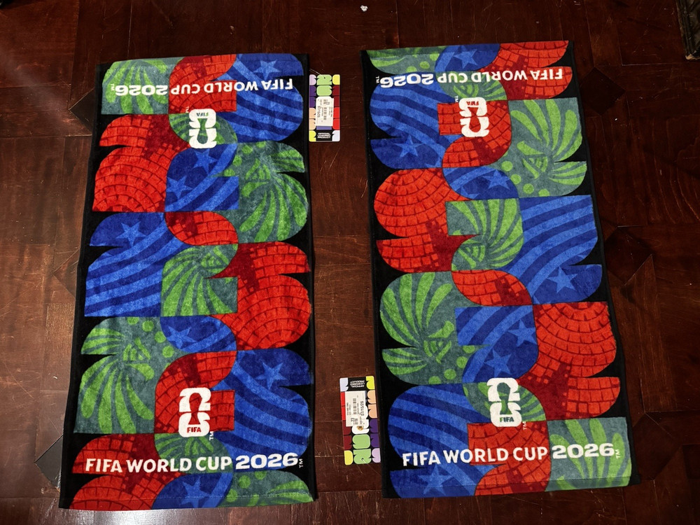 PAIR OF NEW FIFA World Cup 2026 Host Hand Towels – Set Of 2 – New w/ Tags