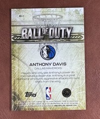 Topps Chrome Ball of Duty Anthony Davis Mavericks BD-2 Refractor /150