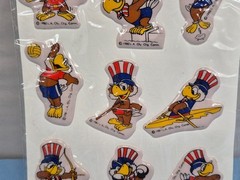 Vintage 1984 Los Angeles Olympics Sam the Olympic Eagle Perk Up Stickers Sealed