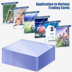 50Pack 3&Prime;x4&Prime; Topload Card Holder 35PT Hard Plastic Card Sleeves Trading Cards