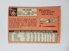 TIM CULLEN 1969 TOPPS BASEBALL CARD #586 WASHINGTON SENATORS