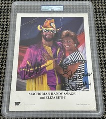 Randy Savage Miss Elizabeth Dual Signed 1991 WWF 8×10 Promo Photo PSA/DNA READ!
