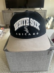 Vintage Chicago White Sox Snapback Hat OSFM Drew Pearson MLB Black and Gray