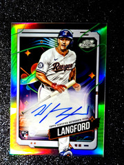 2024 Topps Chrome Cosmic Rookie Auto Wyatt Langford Refractor RC Autograph MINT