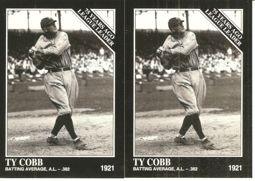 2 CARD 1991 CONLON TY COBB BASEBALL CARD LOT #796