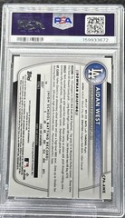 Aidan West 2025 Bowman Draft Chrome Auto /199 Aqua Lava RC Dodgers 1st POP 2