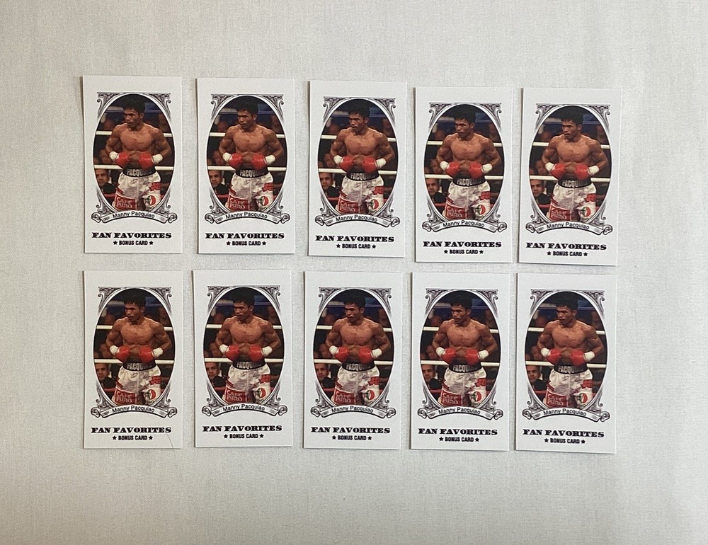 MANNY PACQUIAO 2011 FAN FAVORITES BONUS CARD #BC1 (10) CARD LOT MINT