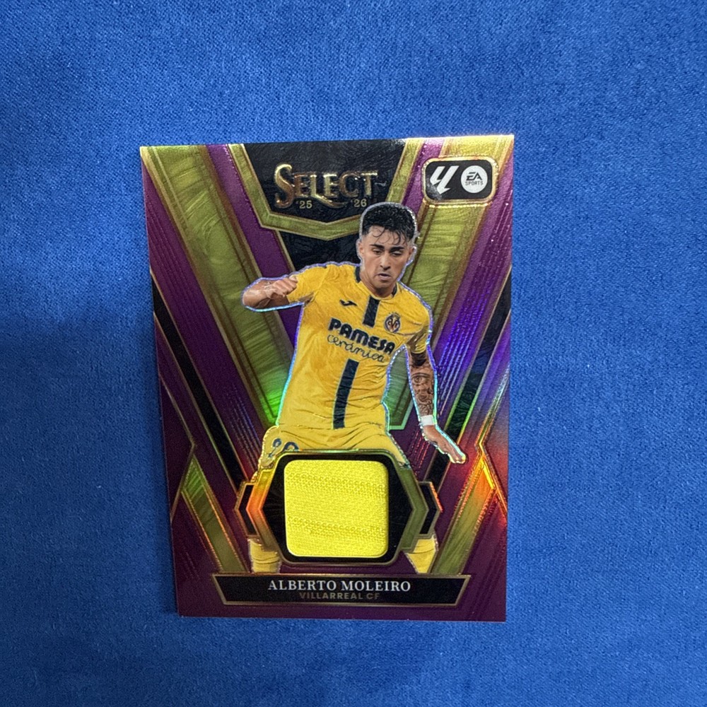 2025-26 Select La Liga Alberto Moleiro Purple Prizm Patch #/49 Villarreal (Y510)