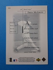1998 SP Authentic Fred McGriff Sheer Dominance #SD12 Devil Rays