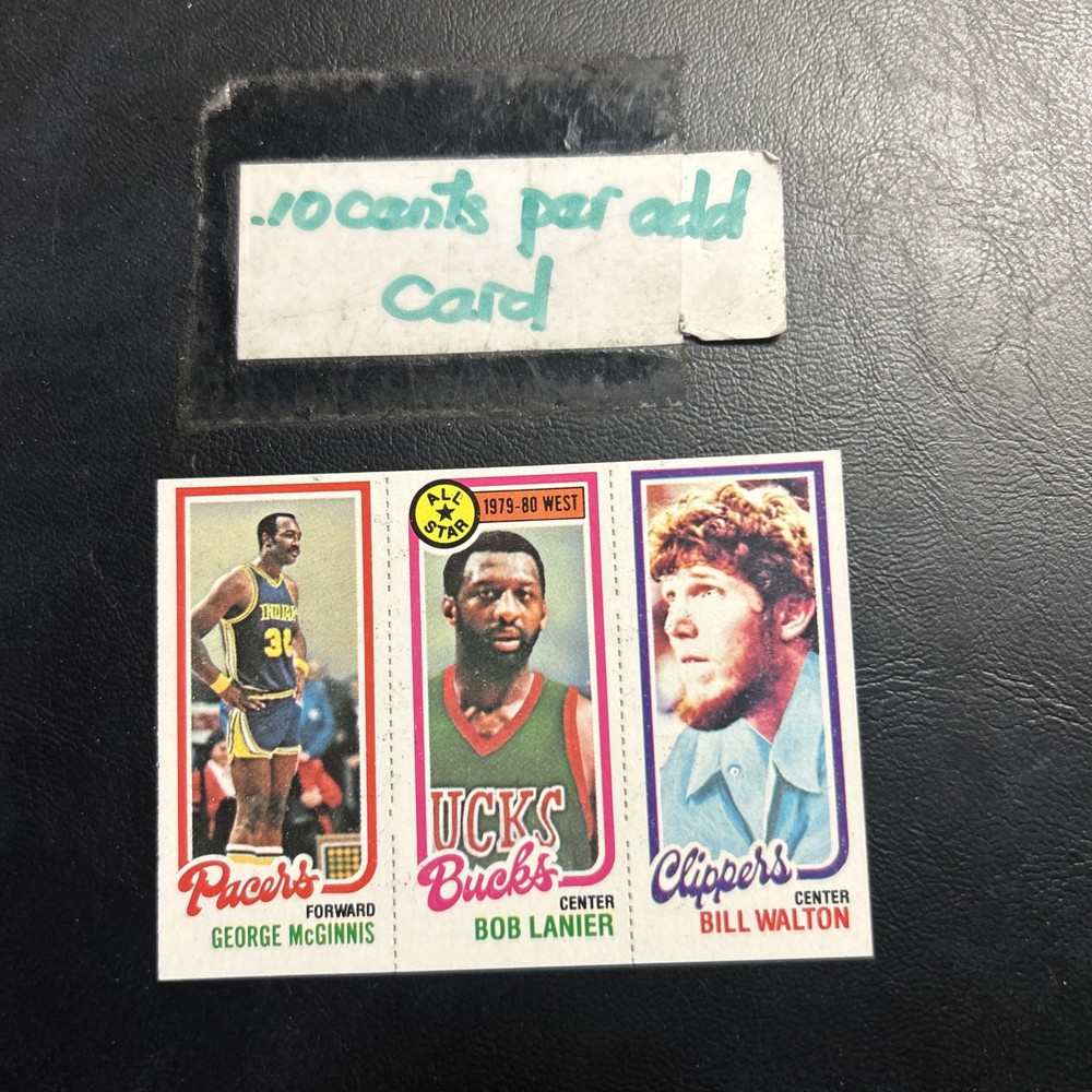 121 George Mcginnis 10 Bob Lanier 222 Bill Walton All Star 1980 81 Topps Cb51d