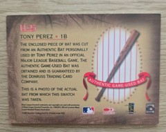 2001 Donruss Classics – Legendary Lumberjacks Tony Perez #LL-25 (MEM)