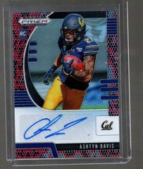 ASHTYN DAV IS 2020 Panini Prizm Draft Red Black Snake Skin Prizm SP RC Auto