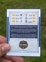 YAXEL LENDEBORG ROOKIE CARD MICHIGAN WOLVERINES NATIONAL CHAMPS HOLO AUTO SP