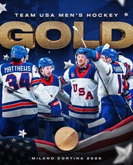 2026 U.S. MENS HOCKEY TEAM OLYMPIC GOLD MEDAL CHAMPIONS 12X15 PLAQUE