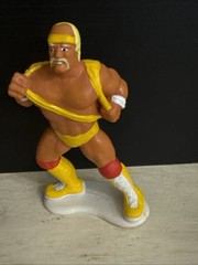 6 Vintage WWE Wrestler PVC Figurines by Applause – Hulk Hogan, Macho Man, Andre,