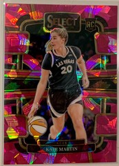 2024 Panini Select WNBA Kate Martin Pink Cracked Ice Prizm Rookie RC #22 – Aces