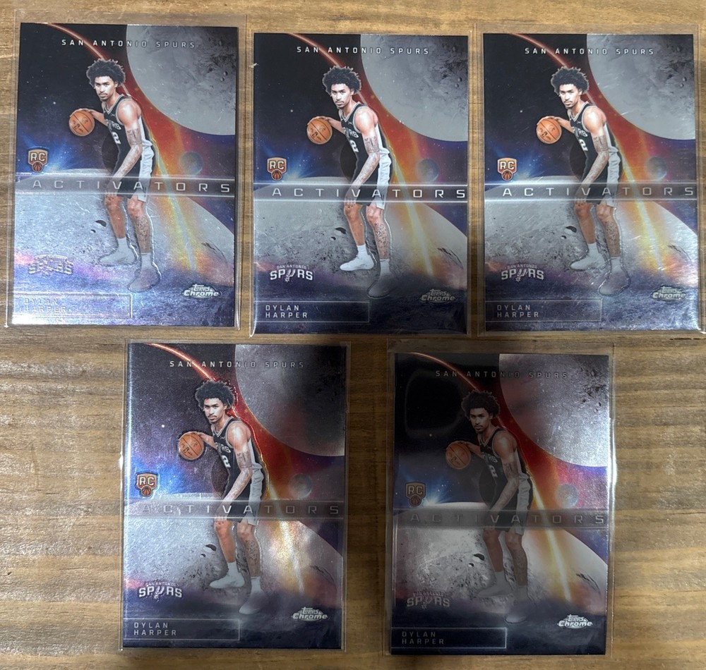 2025-26 Topps Chrome #AC-12 Dylan Harper Activators 5x Lot Rookie Cards