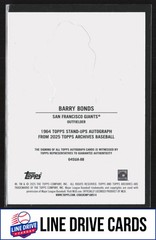 2025 Topps Archives #64SUA-BB Barry Bonds 1964 Topps Stand-Ups Autographs Giants