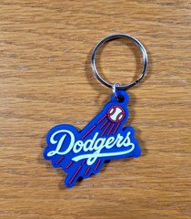 Los Angeles Dodgers Keychain Official Team Logo MLB Baseball Rubber Key Ring