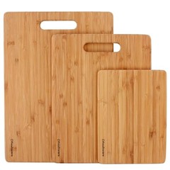 Freshware Bamboo Cutting Board Set of 3 (8×6, 11×8.5, 13×9.5 in),